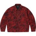 Supreme Y’s Denim Work Jacket Overdyed Red and Supreme Red Headband - M