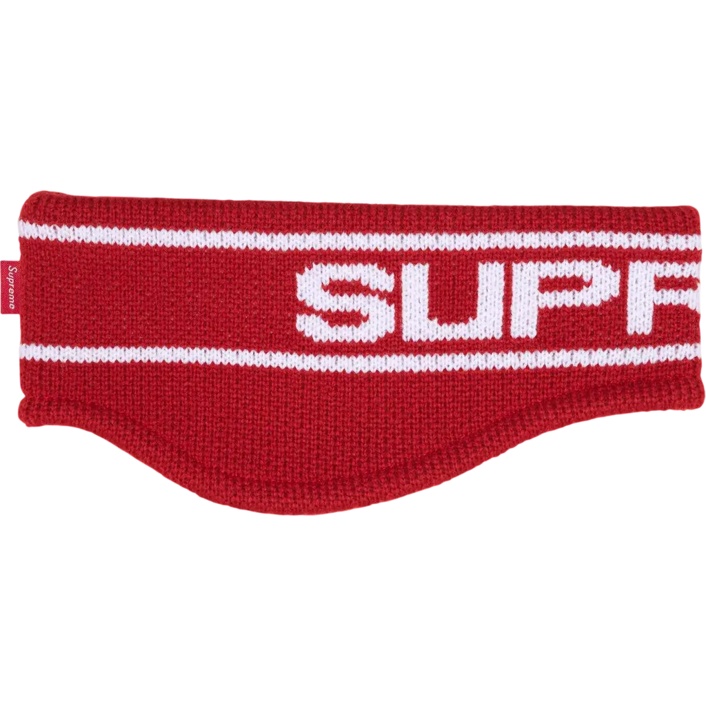 Supreme Y’s Denim Work Jacket Overdyed Red and Supreme Red Headband - M