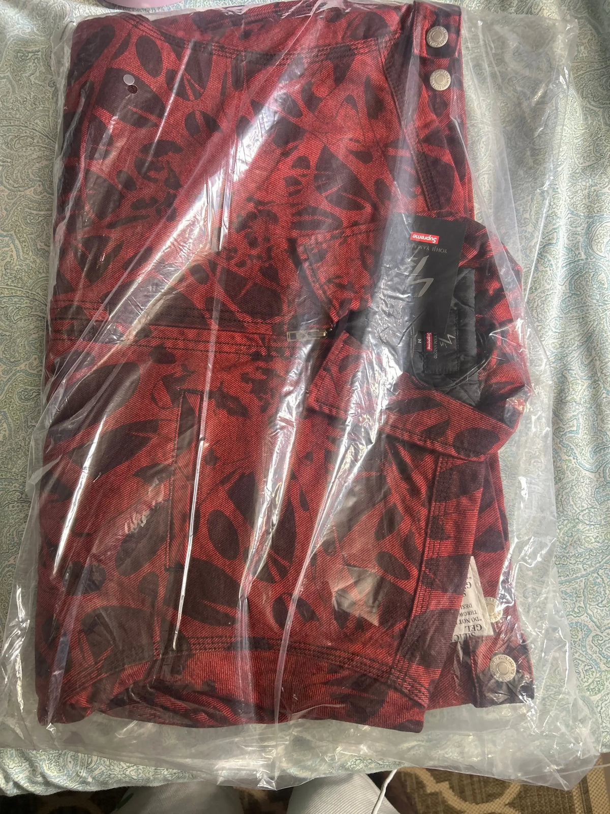 Supreme Y's Denim Work Jacket Overdyed Red Medium