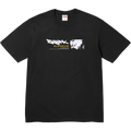 Black Supreme Zoo York t-shirt featuring a white and gold graffiti style damned graphic with brand name below