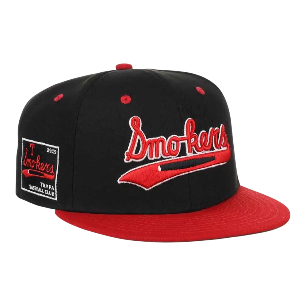 Tampa Smokers Fitted Twill Baseball Cap Black