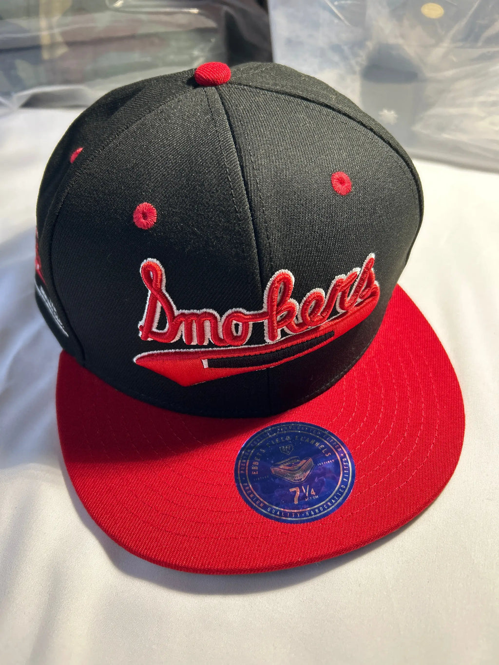 Tampa Smokers Fitted Twill Baseball Cap Black 7 1/4”