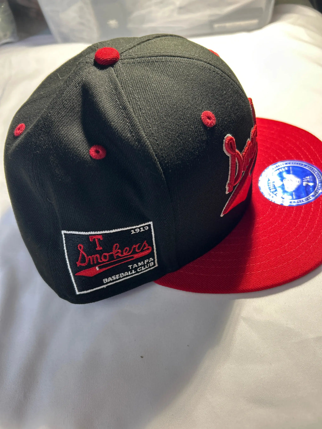 Tampa Smokers Fitted Twill Baseball Cap Black 7 1/4”