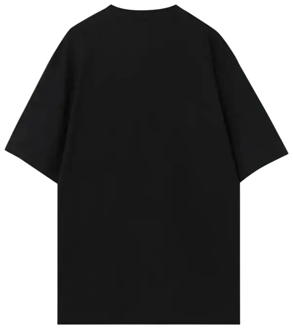 Black undercover logo rose t-shirt with relaxed fit short sleeves perfect for casual wear