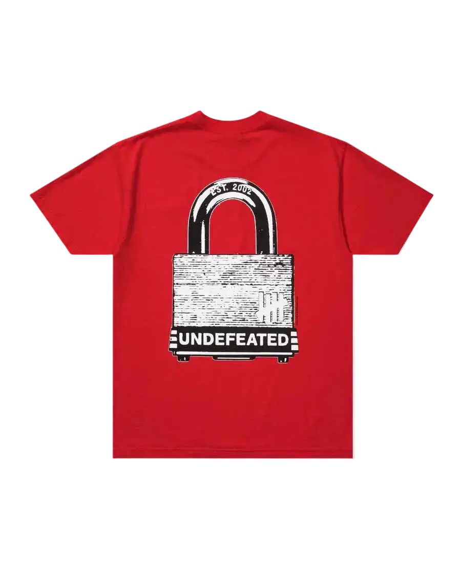 Undftd Lock & Key Tee Red - M - Apparel & Accessories