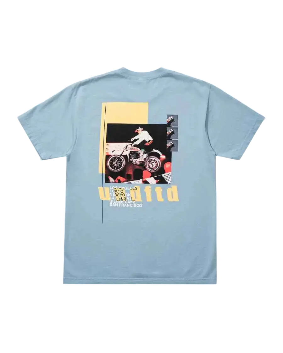 Undftd Moto Tee Blue - M - Apparel & Accessories