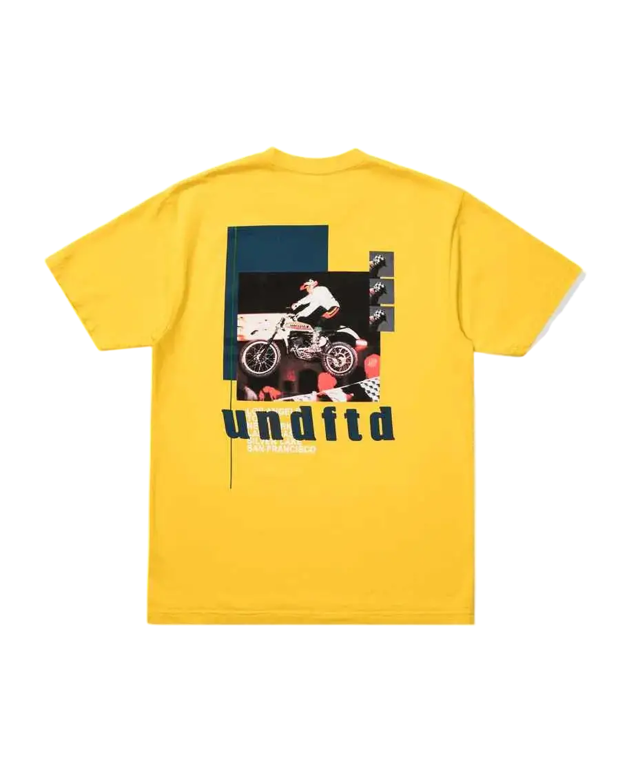 Undftd Moto Tee Yellow - M - Apparel & Accessories