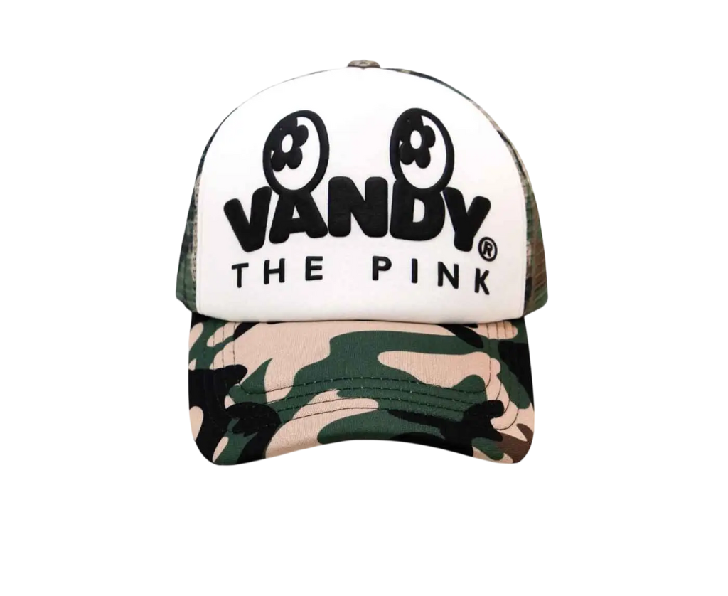 Vandy the Pink Green Camo Snapback Trucker Cap - One size
