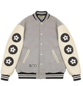 Vandy the Pink Picachu Flower Varsity Jacket Gray Large