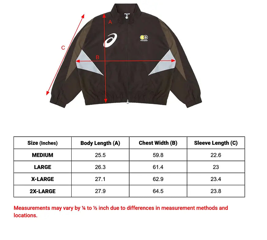 Vandy the Pink x Asics Track Jacket Brown Large