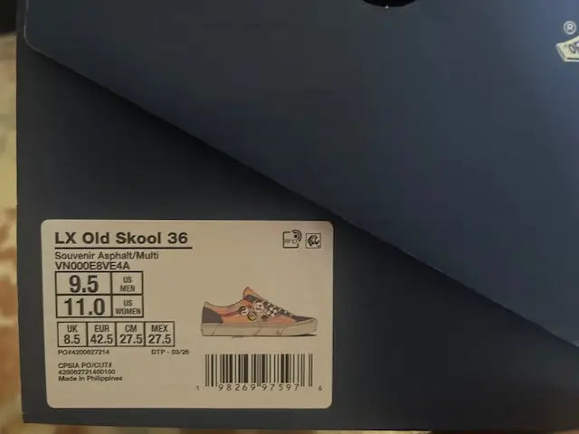 Vans Old Skool 36 LX Souvenir Asphalt Size 9.5