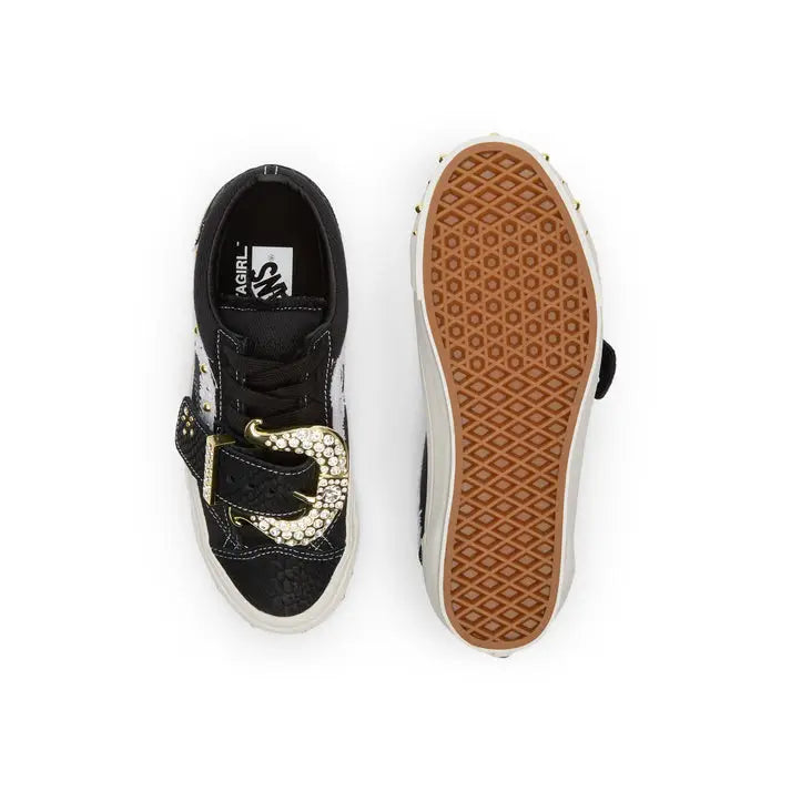 Vans Premium Old Skool 36 Metagirl Buckle Black White Size 6 M/7.5 W