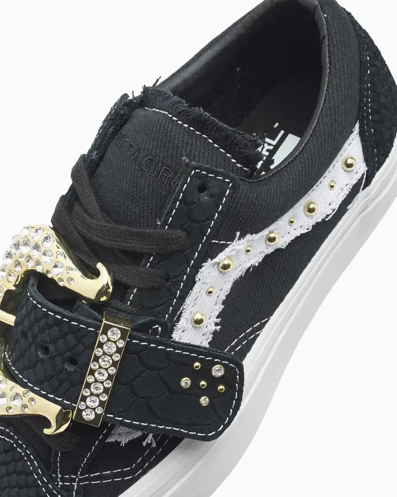 Vans Premium Old Skool 36 Metagirl Buckle Black White Size 6 M/7.5 W