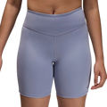 Women’s Jordan Sport high waisted 7 inch bike shorts in indigo haze with smooth stretchy fabric and subtle seam detailing