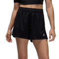 Women’s jordan sport mesh shorts black with white jumpman logo on lower right leg made of breathable mesh fabric