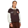 Women’s maison chateau rouge x jordan pullover brown basalt hoodie with dark brown white varsity style and embroidered logo
