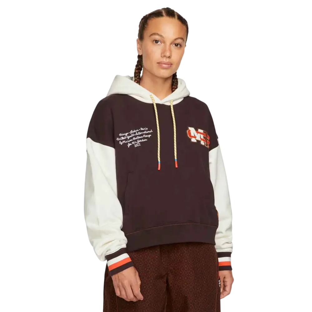 Women’s Maison Chateau Rouge x Jordan Pullover Brown Basalt Hoodie - M