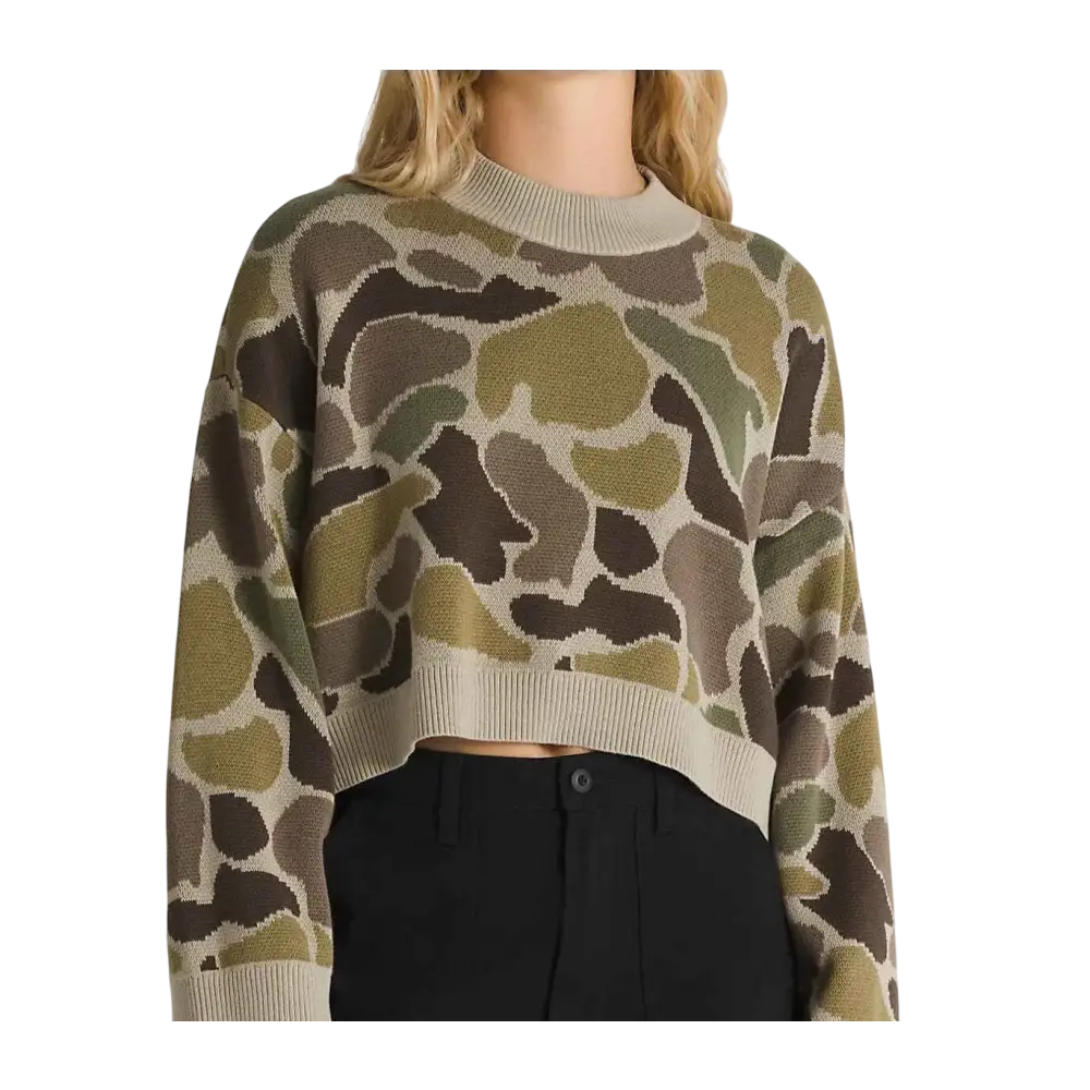 Women’s Vans Camille Camo Pullover Sweater
