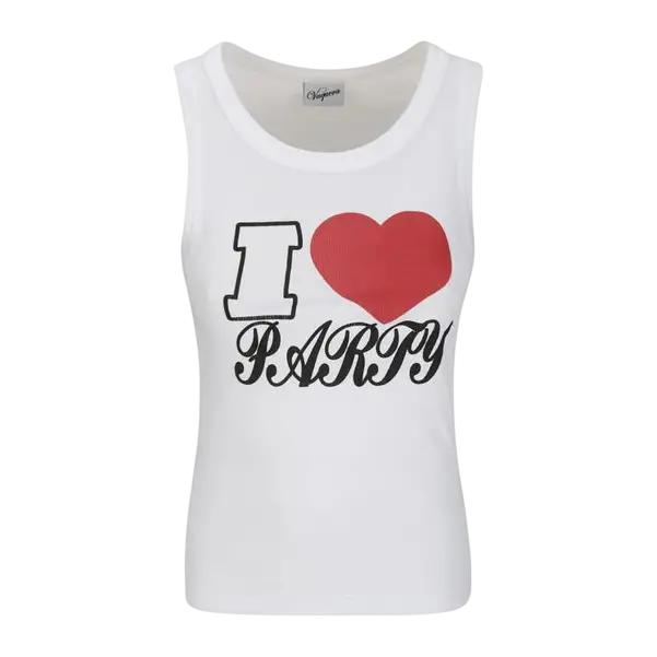 Women’s Vaquera Party Tank Top White - M
