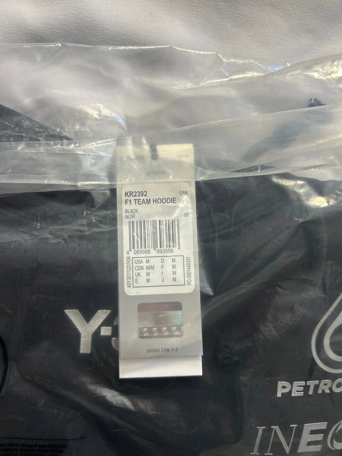 Y-3 x Mercedes AMG F1 Team Hoodie Black Medium